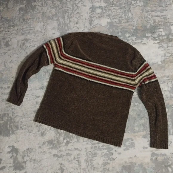 Vintage Brown Chenille Sweater - Picture 2 of 8